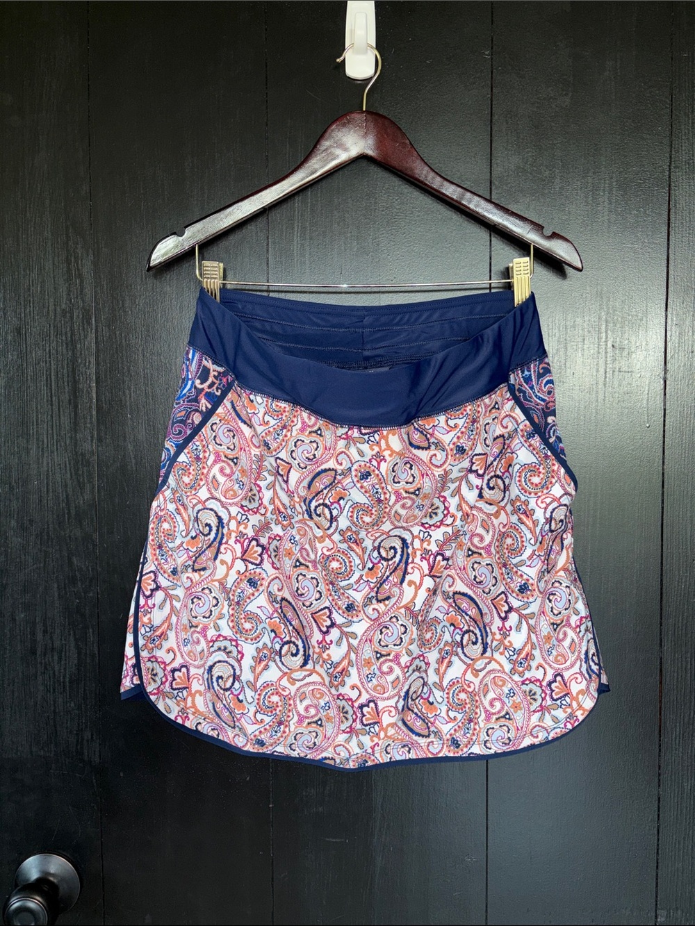 👙Lands’ End Swim Skirt Skort Shorts. Paisley and Navy. Excellent condition! 10 - Picture 12 of 12